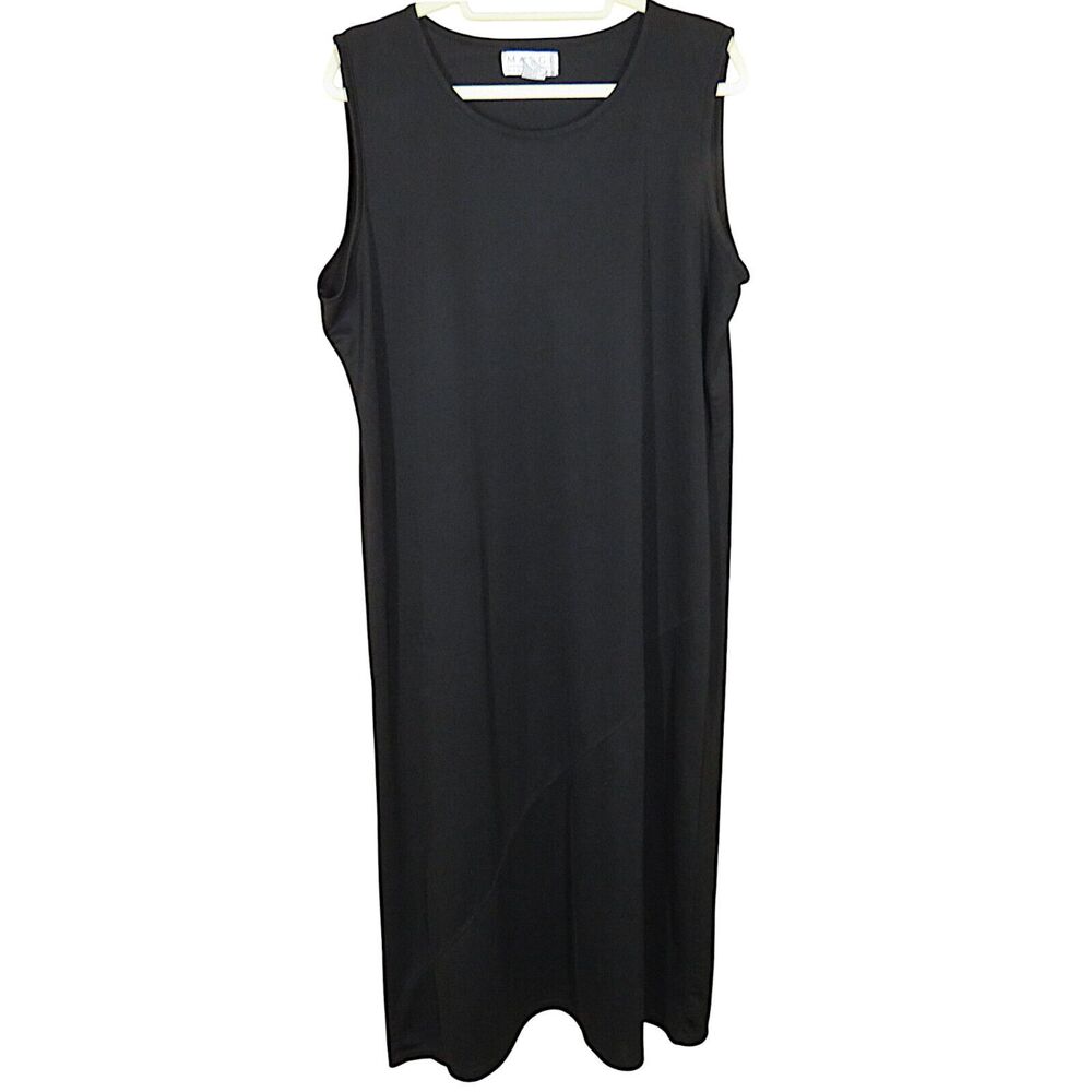 Maggie McNaughton Vintage Black Sleeveless Maxi Dress Plus Size 1X - Picture 6 of 6